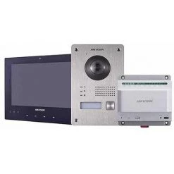 Hikvision DS-KIS701/EU-B Kit Interphone Vidéo 7” écran Tactile Famille Unique 2 Fils Camera Full Hd 1080p Fisheye