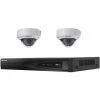 Kit Vidéosurveillance 2 Caméras Dômes - Hikvision - Blanc