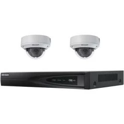 Kit Vidéosurveillance 2 Caméras Dômes - Hikvision - Blanc