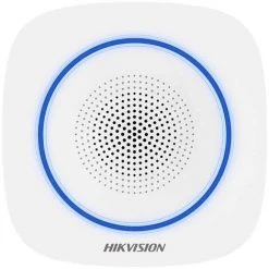Hikvision - DS-PS1-I-WE/Blue- Sirène Intérieure Avec Flash Bleu - Blanc