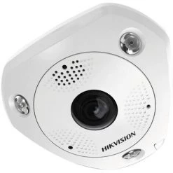 Hikvision- DS-2CD63C5G0-IVS(1.29mm) - Caméra IP Fisheye 12MP Fixe IR 15 M DeepinView - Vision 360° - Hikvision - Blanc