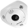 Caméra IP Fish-eye - 12Mp - Vision 360° - IR 15m - Audio Bidirectionnel - Hikvision - DS-2CD63C5G0E-IVS(2mm)(B) - Blanc