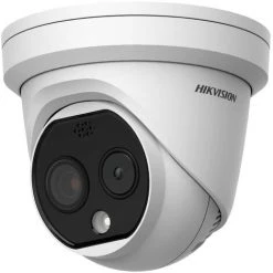 Caméra Tourelle IP Thermique Et Optique 4MP Fixe IR 15 M - Hikvision - DS-2TD1217-2/PA - Blanc