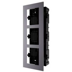 Boîtier De Montage Encastré Pour 3 Modules Portier Vidéo Série KD8 - Hikvision - Gris