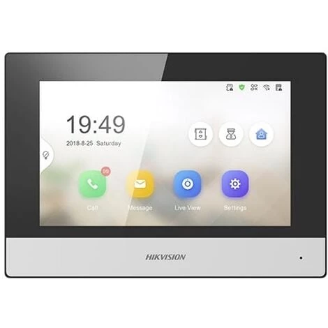 Hikvision DS-KH6320-WTE1 Station Intérieure De Réseau D'interphone Vidéo WiFi/IP LCD TFT 7" écran Tactile Alarme MicroSD Standard PoE 1 Hikvision DS-KH6320-WTE1 Station Intérieure De Réseau D'interphone Vidéo WiFi/IP LCD TFT 7" écran Tactile Alarme MicroSD Standard PoE