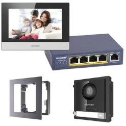 Kit Interphone Vidéo Couleur IP - Hikvision - Gris