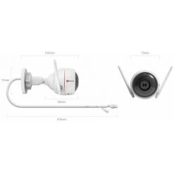 HIKVISION EZVIZ Caméra WIFI 2MP 2,8mm Optique Stroboscopique Et Sirène C3W-PLUS -HIKVISION Soldes Magasin 59671143 4