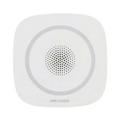 Hikvision AXPRO DS-PS1-I-WE Sirène D'alarme Intérieure Sans Fil Wireless 868MHz Indicateur LED Rouge 90/110dB